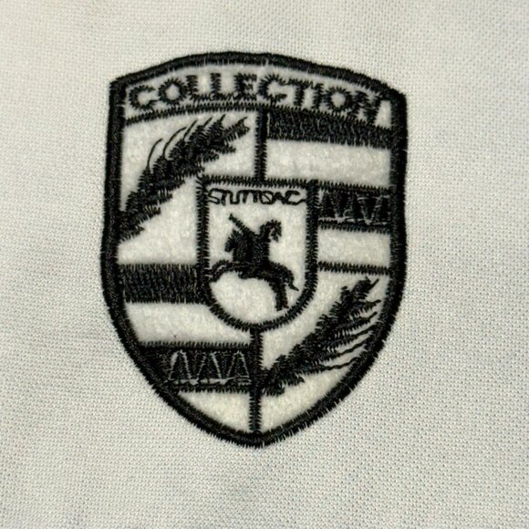 Guess 03 Boys Size L Full-Zip Navy White Jacket Embroidered Logos Side Pockets - Picture 3 of 7